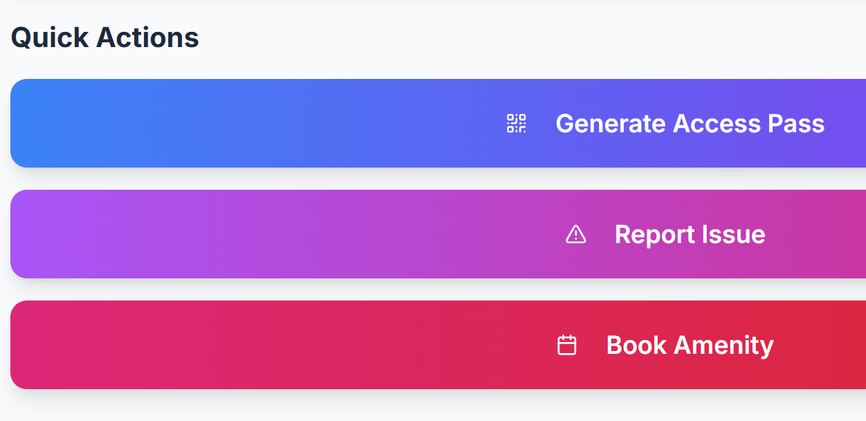 Quick Actions Interface